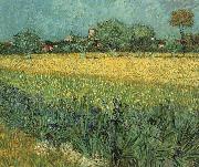 Vincent Van Gogh View of Arles with Irises in the Foreground painting